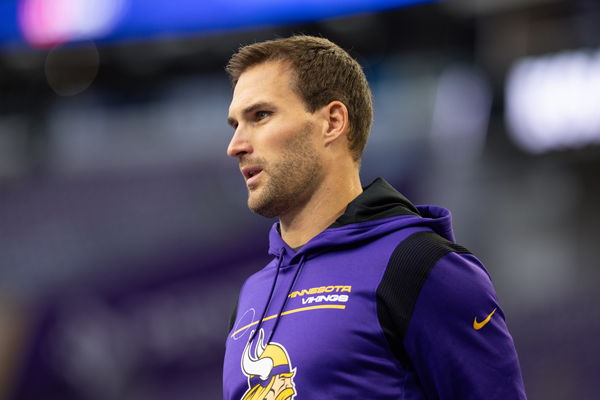 MINNEAPOLIS, MN – SEPTEMBER 24: Minnesota Vikings quarterback Kirk Cousins (8) warms up before the NFL, American Footbal